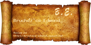 Bruchács Edmond névjegykártya